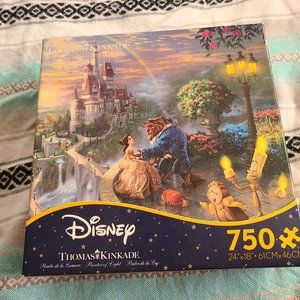 thomas kinkade beauty and the beast 740 pc puzzle